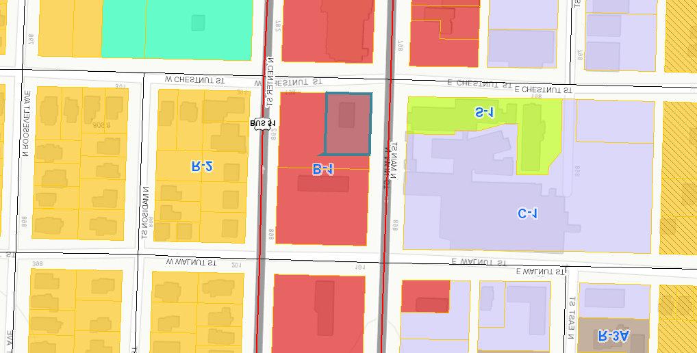 5/31/2018 802 N Main St Zoning Map µ McG IS does not guarantee the accuracy of the information displayed.