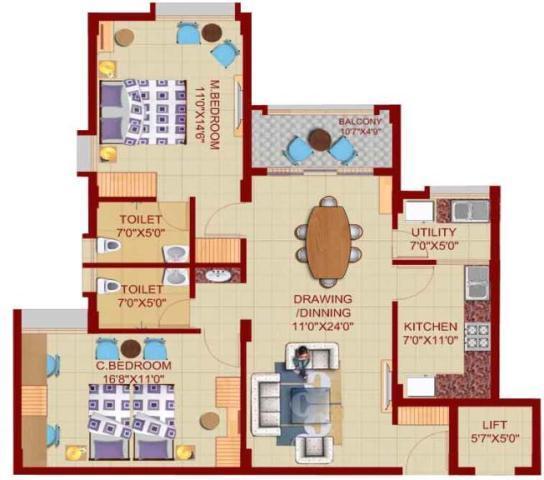 Typical Floor Plan Type : E Living Option :