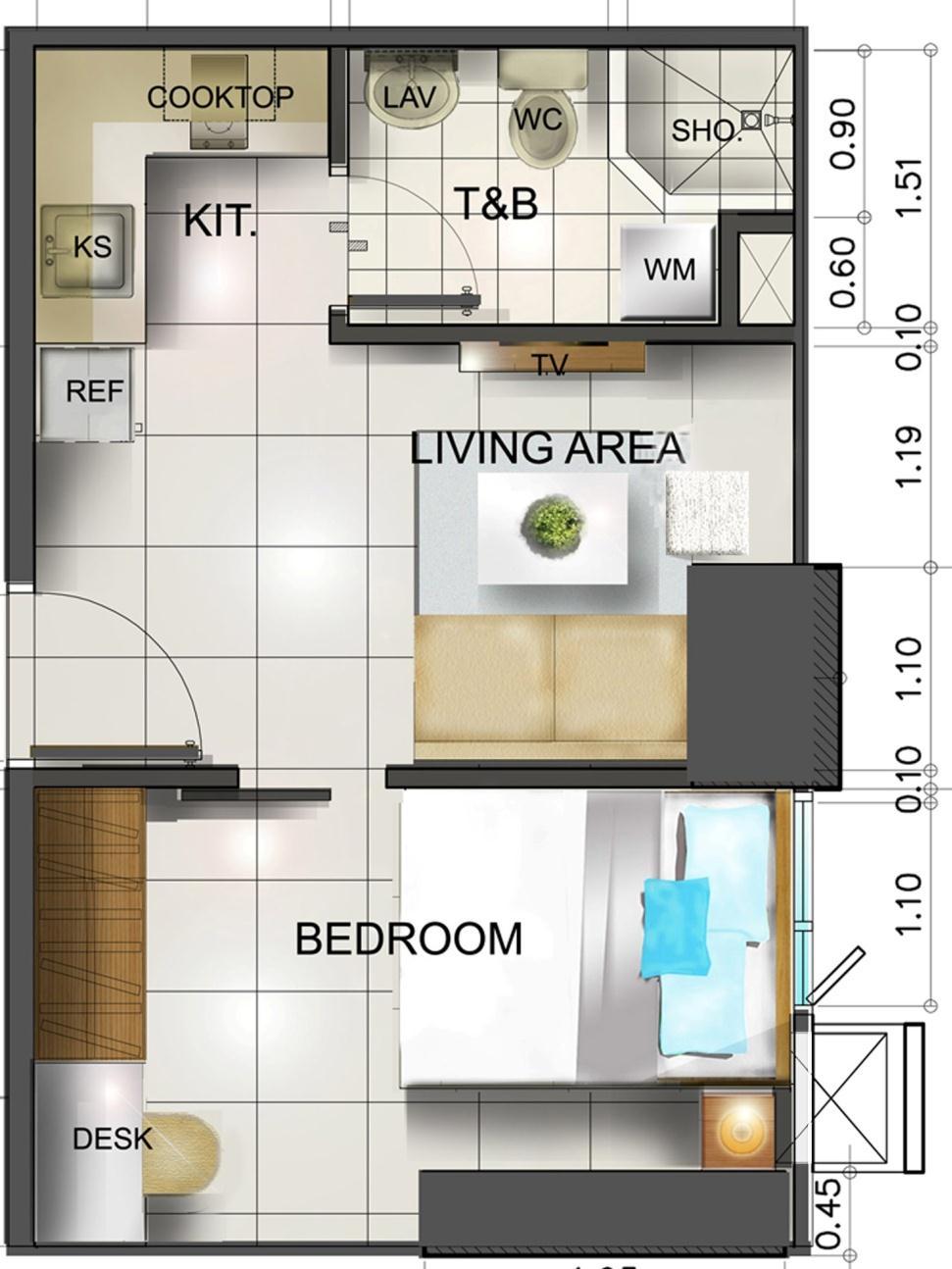 Typical 1 Bedroom