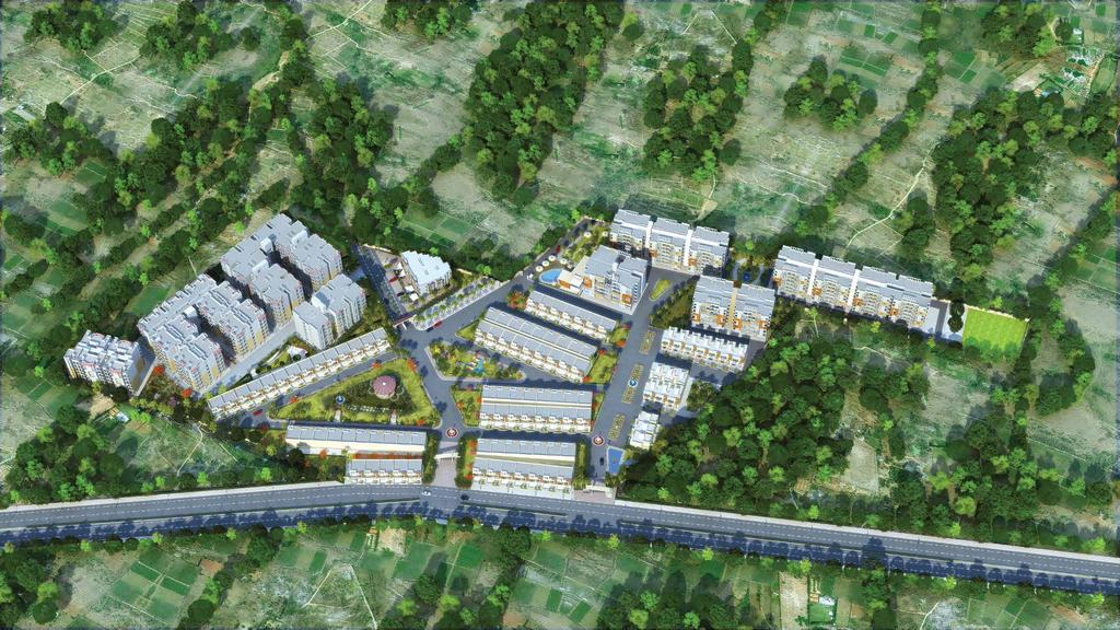 3 BHK Bird Eye View Phase-I Completed Club House Orchid Oak Pine