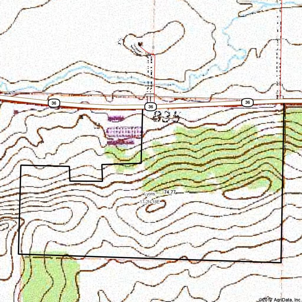 Topography Map map center: 42 38' 18.81, -88 23' 38.