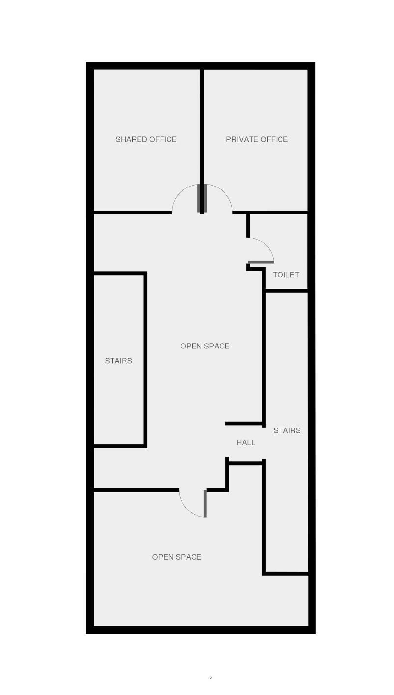 FLOOR PLAN SECOND LEVEL 2 OFFICES, LARGE BOARDROOM, FILE ROOM,