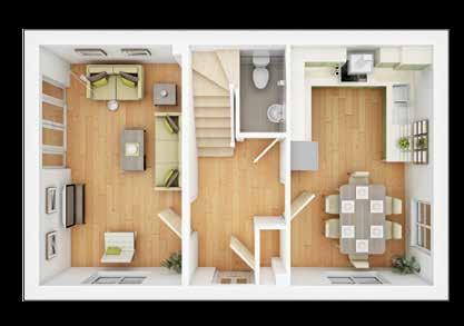 Easdale 3 bedroom living space Ground Floor Living Room 5.m 3.2m 6'" '" Kitchen/Dining Area 5.m 3.2m 6'" '" First Floor Bedroom 3.