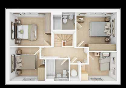 ** Maximum dimensions. The floor plans depict a typical layout of this house type.