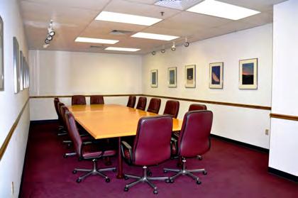 The GALLERY CONFERENCE ROOM is located on the second floor and ideal for a small group meeting or quiet setting to work on a company project.