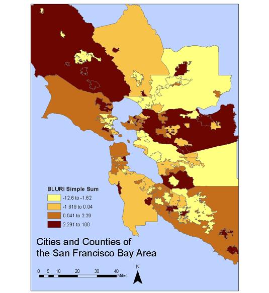 Figure 14 Berkeley Land Use Regulation Index for San