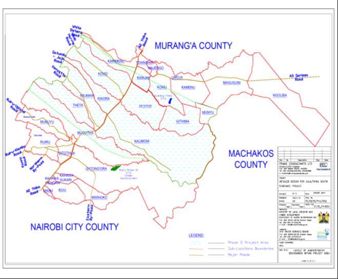 Fig: Project Area within Kiambu County