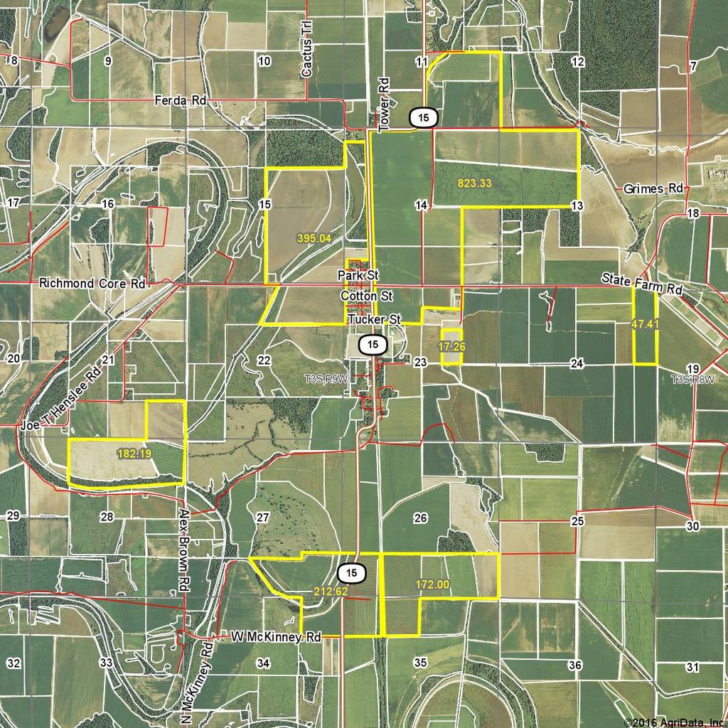 AERIAL MAp Philpot Farm Jefferson County, AR map center: 34 26' 13.91, 91 57' 20.