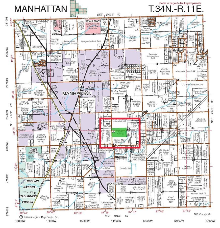 PLAT MAP OF MANHATTAN TOWNSHIP