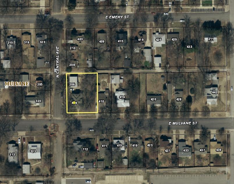 404 E Mulvane St, Mulvane, KS, 67110 - Proposed FEMA Map Possibly Effective Late 2016 Legend 100 Year Parcels Proposed to be out of floodplain Proposed to