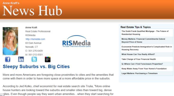 Generate responses and create discussions Links to personal "News Hub" for