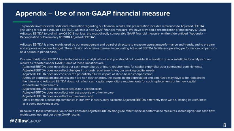 Appendix cash flow metrics, Use of net non-gaap loss and our financial other measure GAAP results.