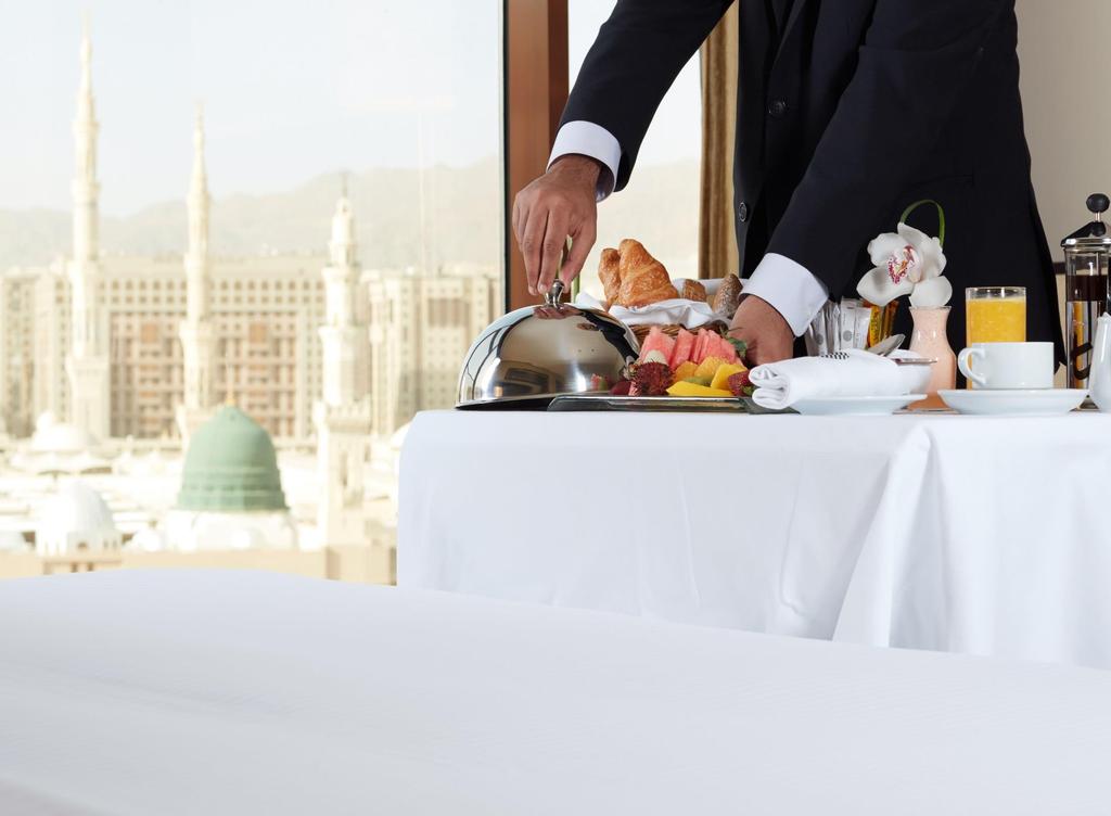 ROOM SERVICE 24/7 Arabic, French, Far East, and International handpicked specialties immersed in a menu with special kids