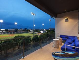 entertainment lounge overlooking the ballpark