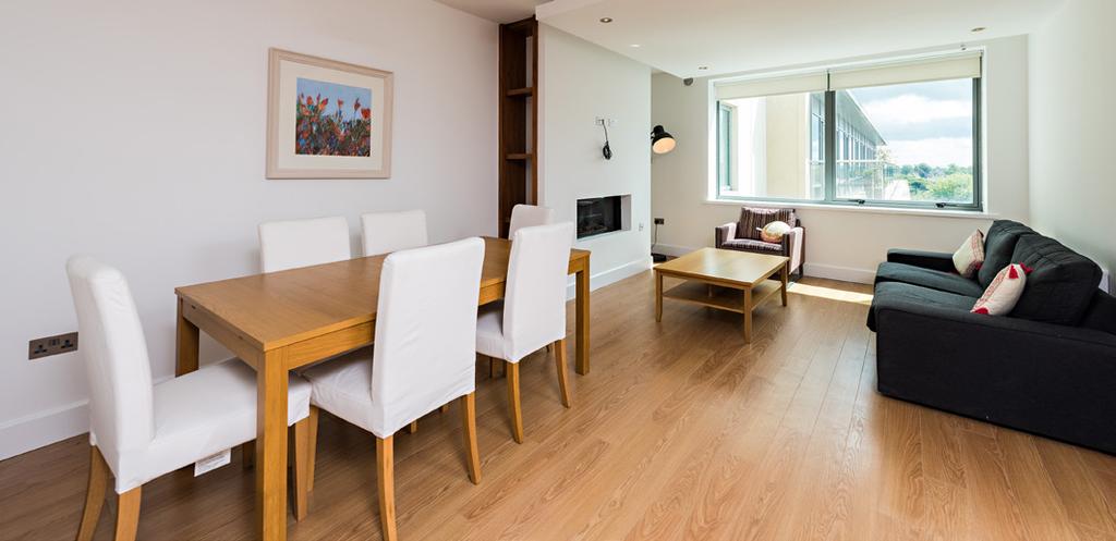 walls and floors Solid core oak doors Pressurised water system Air conditioning in south facing apartments Intercom system from each apartment to the main lobby and the
