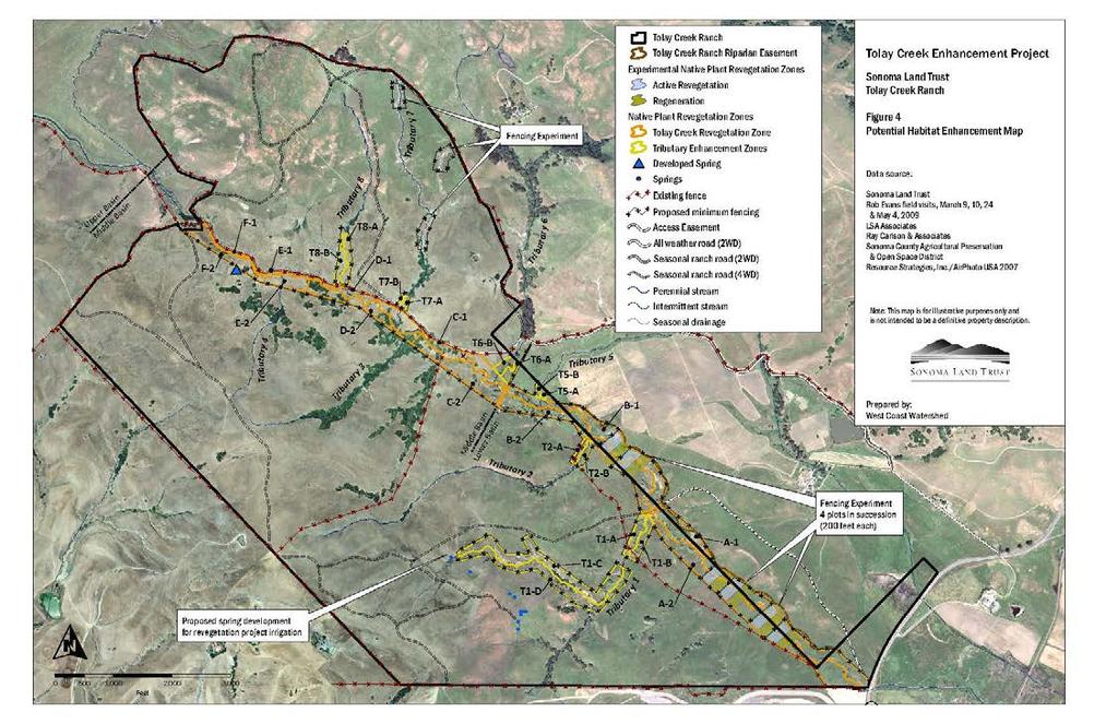 Resource Protection Easement Affirmative Obligations Restoration & Stewardship Tolay Creek Riparian Enhancement Plan Moore $$ assessments, management planning, riparian fencing WHY: incised