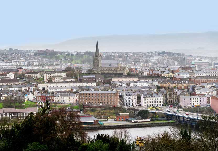 The view of Derry City from the Waterside Setting the Scene As you approach one of the most sought after locations in the city and through the grand entrance to the development, you will truly get a