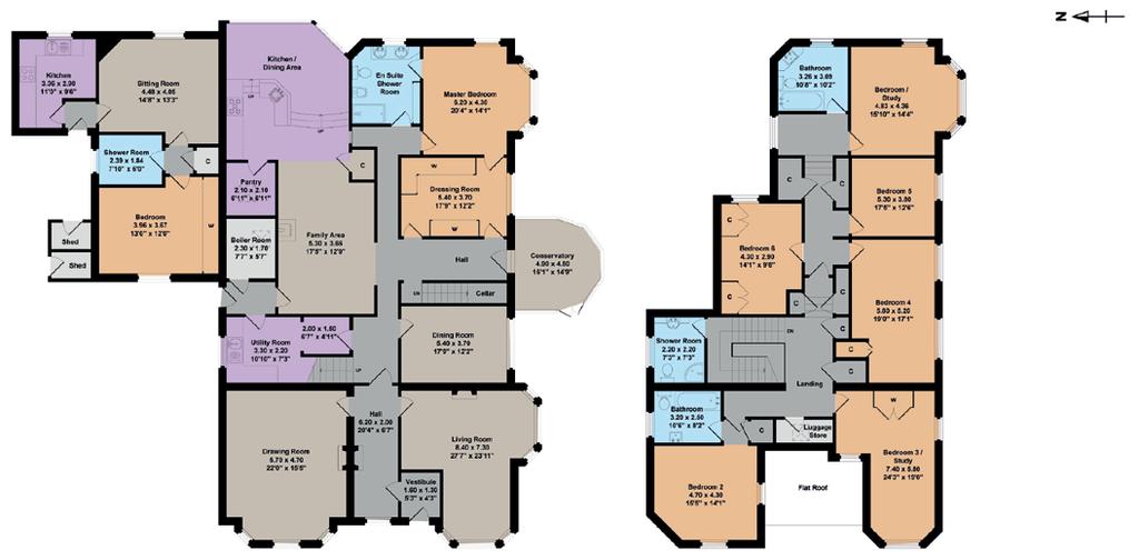 Floorplans House internal area 6,167 sq ft