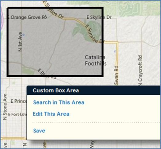 Search Results Map View Use a variety of mapping features including: Box, Radius,