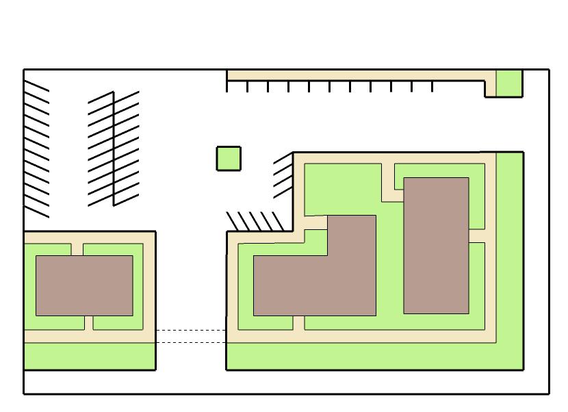 Article 3: General Regulations Figure 3.2 Shared Parking Shared Parking for Buildings A, B and C Walkways for pedestrian accessibility Building C Building A Building B b.