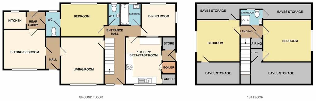 Existing House Floor Plans & Details of Accommodation (including EPC graph) Ground Floor Reception Hall Light and spacious reception hall with upvc glazed entrance door and side panel, radiator,