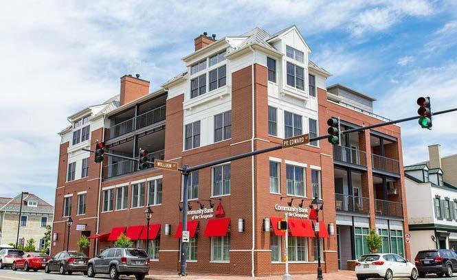 AFTER Use: Mixed-Use; Residential & Commercial Components 17,098 SF Building featuring Community Bank of the Chesapeake on the first floor Three upper floors