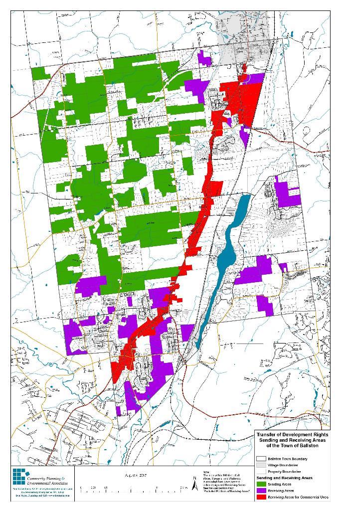 Sending Area: Identified from analysis of farm uses, Ag District, infrastructure, Plan goals, etc.