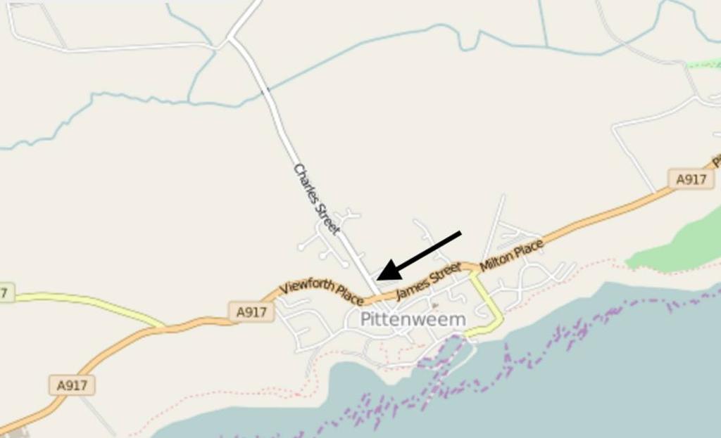 Travel Directions On approaching Pittenweem from the Anstruther direction pass the primary school on the right hand side and take the next right into Charles Street.