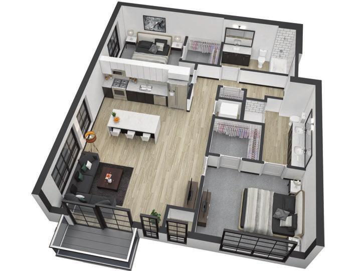 Unit Type Penthouse Layout C2 shown Additional layouts available i
