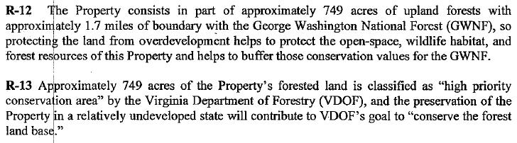 VOF Easement Information: Property Features: (from the Baseline Documentation Report, Exhibit C) This property is a mix of upland forest along the western slopes of Tower Hill Mountain nearly all of