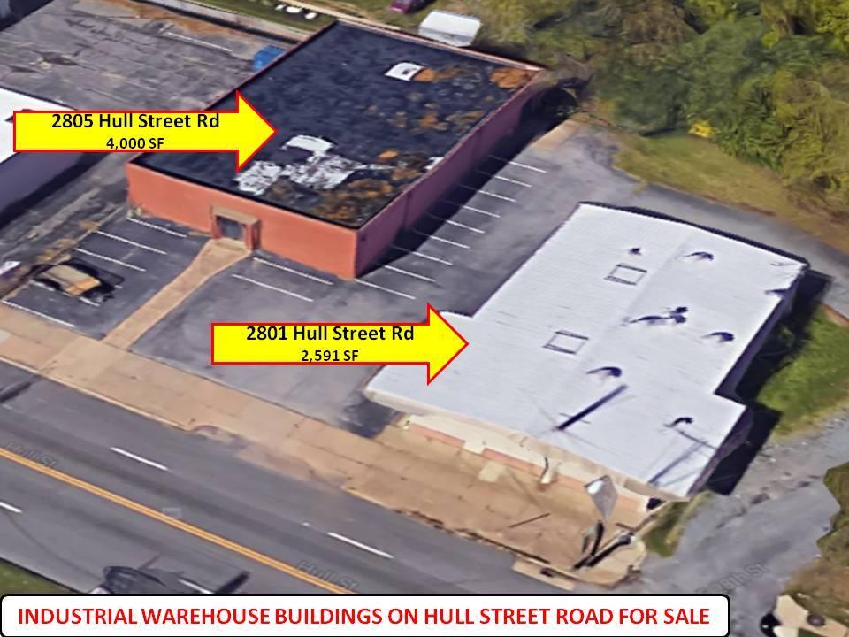 INDUSTRIAL FOR SALE INDUSTRIAL WAREHOUSE PROPERTY FOR SALE ON HULL STREET 2801 & 2805 Hull Street Road, Richmond, VA 23224 SALE PRICE: $415,000 PROPERTY TYPE: Industrial / Warehouse PROPERTY OVERVIEW