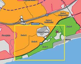 SIBAYA - NODE 1 Durban to Ballito area Coastal region Sibaya 23 DEVELOPABLE COMMERCIALLY SENSITIVE PER HECTARE IN THE RANGE INDICATED FOR HIGH END RESIDENTIAL AND MEDIUM/ HIGH INTENSITY URBAN MIXED