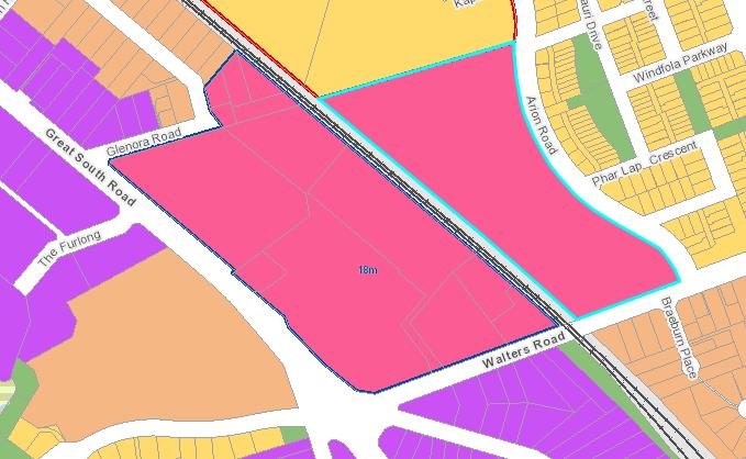 Subject property: 30 Walters Road, Takanini, Auckland Legal Description: Lot 1 DP 329052 Current zone: Business Town Centre Proposed change: The height variation control of is 18m was missing.