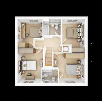 Find a development and book an online appointment at: taylorwimpey.co.uk * Plot specific windows. The floor plans depict a typical layout of this house type.