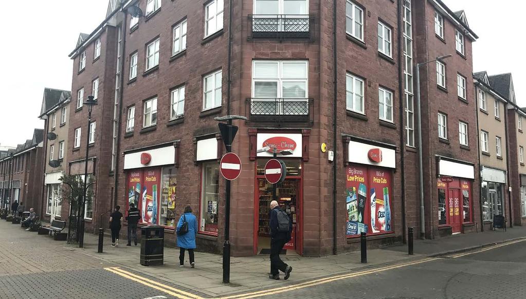 Investment Summary: Rare opportunity to acquire a prime retail unit in the heart of Alloa town centre Situated on a prominent corner position to Candleriggs & Mill Street Let to Semi-Chem Ltd who did