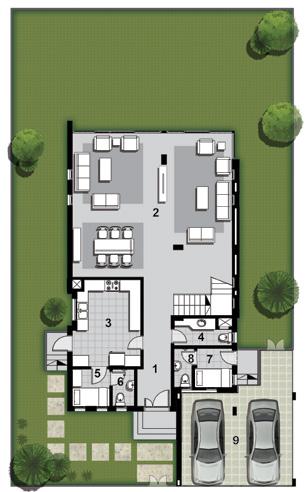 Villa Ground Floor Plan Area: 138m 2 Villa First Floor Plan Area: 148m 2 1-Entrance: 1.83 * 2.00 m 2-Reception: 8.50 * 7.68 m 3-Kitchen: 3.65 * 4.63 m 4-Bathroom: 3.12 * 1.50 m 5-Maid s Bedroom: 2.