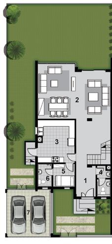 Twin Villa Ground Floor Plan Area: 122m 2 Twin Villa First Floor Plan Area: 124m 2 1- Entrance: 2.08 * 3.08 m 2-Reception: 7.62 * 5.79 m 3-Kitchen: 3.90 * 4.47 m 4-Bathroom: 1.42 * 1.