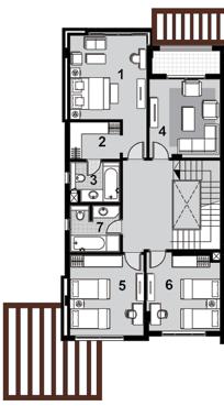 40 m 7- Garage 25m 2 1-Master Bedroom: 2-Master Bedroom Dressing: 3-Master Bedroom Bathroom: 4-Living Room: 5-Bedroom: 6-Bedroom: 7-Bathroom: 3.90 * 4.30 m 2.55 * 1.88 m 2.55 * 2.09 m 3.60 * 4.00 m 3.