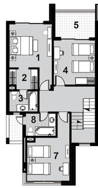 80 m 3-Master Bedroom Bathroom : 2.50 * 1.80 m 4-Bedroom : 3.63 * 3.90 m Bedroom Terrace: 5-Unit A: 3.63 * 2.15 m 6-Unit D: 3.63 * 1.15 m 7-Bedroom : 3.73 * 3.82 m 8-Bathroom: 2.65 * 2.