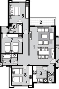 25 m 3-Kitchen: 2.59 * 3.00 m 4-Bathroom : 2.97 * 2.02 m 5-Master Bedroom: 3.60 * 3.82 m 6-Master Bedroom Bathroom: 2.38 * 1.70 m 7-Bedroom: 3.87 * 3.60 m 8-Bedroom: 3.81 * 3.