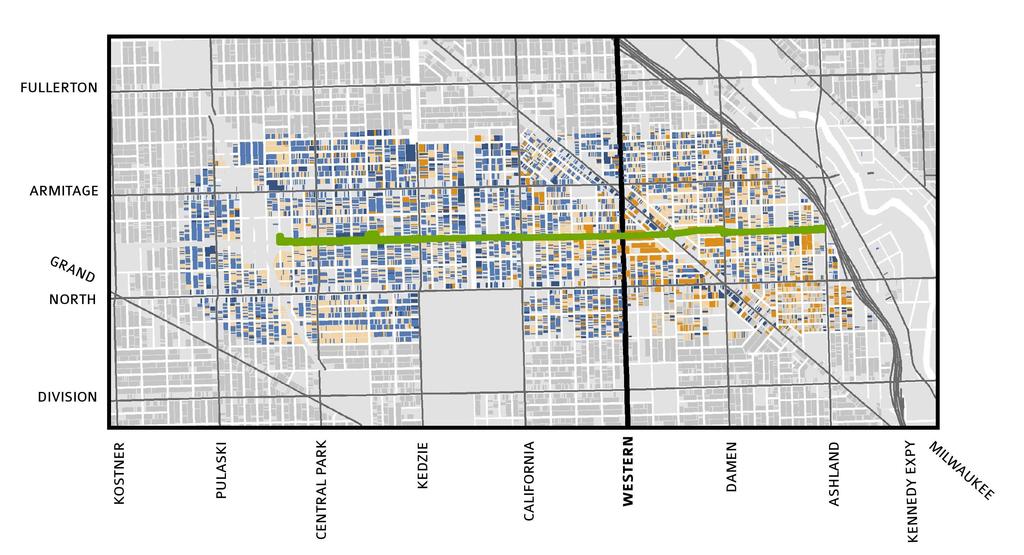 The 606 linear park region includes very different