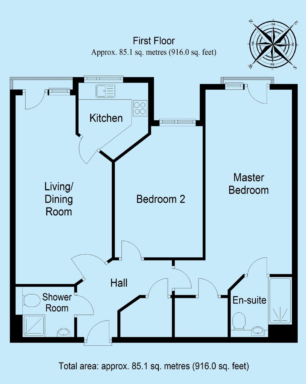 Approximate Dimensions Living/Dining Room 6.86m (22 6 ) x 3.45m (11 4 ) Kitchen 2.75m (9 0 ) x 2.34m (7 8 ) Master Bedroom 7.32m (24 0 ) x 3.08m (10 1 ) En-suite 2.21m (7 3 ) x 2.