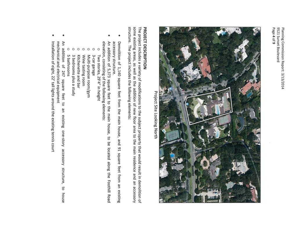 Planning Commission Report: 3/13/2014 9521 Sunset Boulevard Page 4 of 9 ~ ~ ~ I :~ ( 0.. ). I I I S.