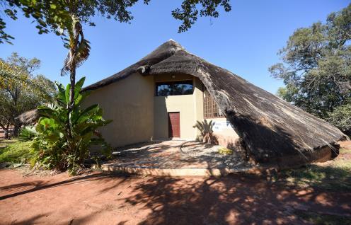 Compound with farm workers accommodation and storage; Zipline Reception Area to the south of the main reception area; Ziplining, Walking Trails and