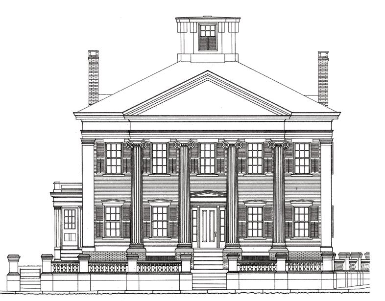 Historic American Buildings Survey drawing of the Hadwen House LIBRARY OF CONGRESS,