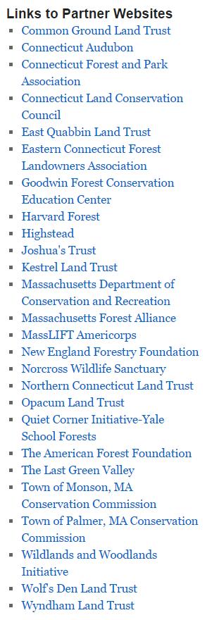 local landtrusts (no staff), colleges, towns,