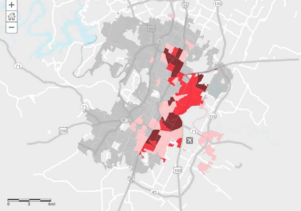 Most Vulnerable Census Tracts (2016) Austin, Texas Legend Vulnerable (.5-1) More Vulnerable (1-1.5) Most Vulnerable (1.