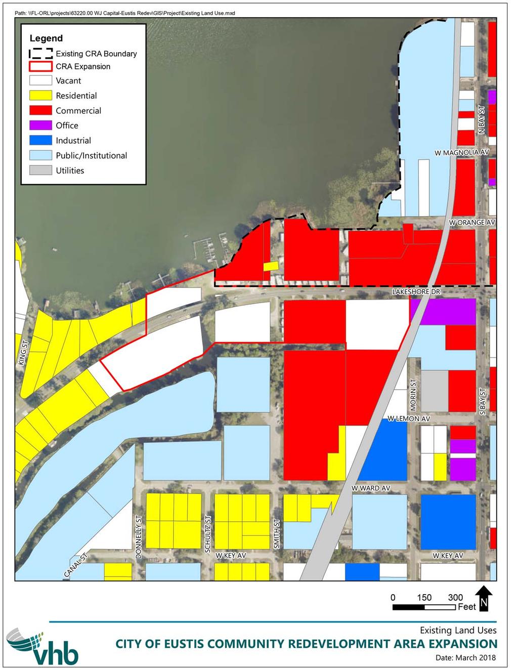 3 CITY OF EUSTIS COMMUNITY REDEVELOPMENT AREA CRA EXPANSION - EXISTING LAND USE Eustis Florida NOTE: THE INFORMATION PROVIDED ON THIS DOCUMENT SHOULD BE TREATED AS CONCEPTUAL ONLY AND MAY BE SUBJECT