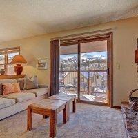 taking in the mountain views of Breckenridge Resort from the deck of