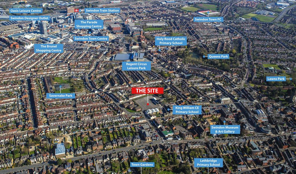The Site is situated on Eastcott Road and is located approximately. km south of the Town Centre. The Site is well connected by transport links.